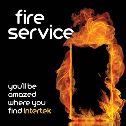 Door with flames around the edges