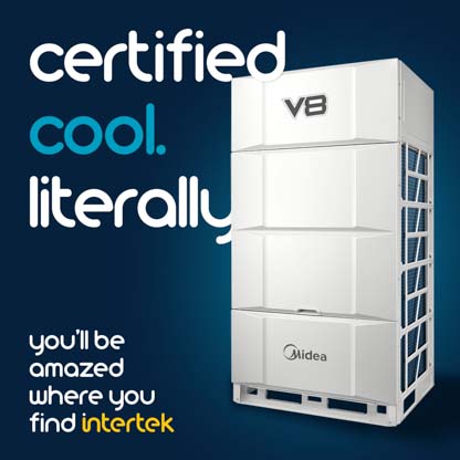A Midea air conditioning unit